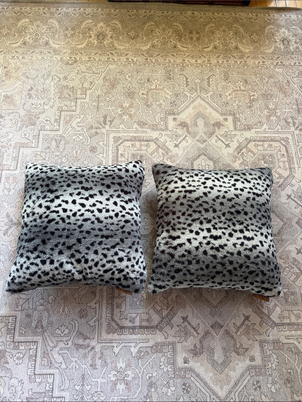 Koolaburra Leopard Print Faux Fur Pillows